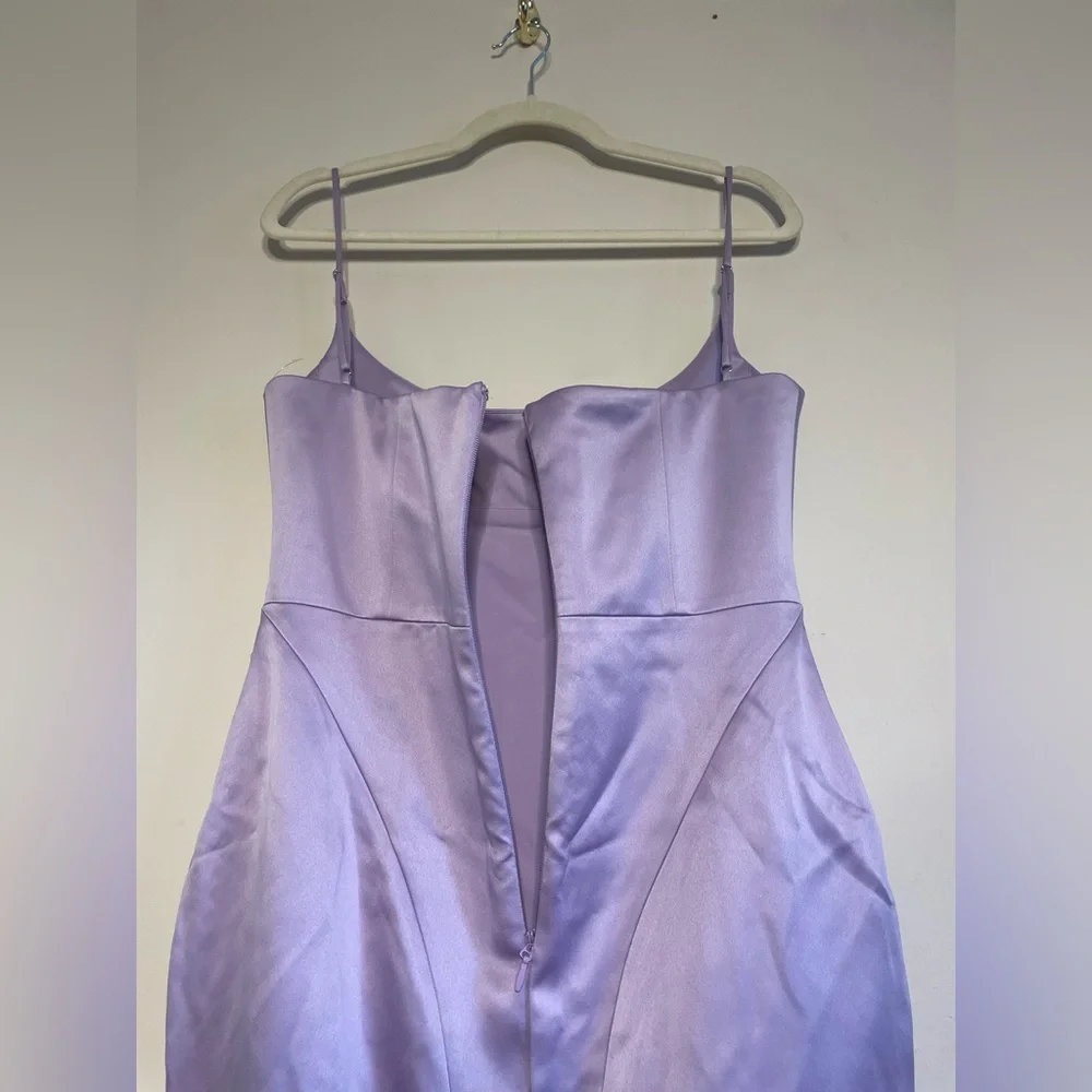 House of CB Lavender Feather Trim Dress - Picture 11 of 11